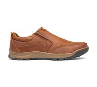 Hush Puppies Mens Shoes Tan Adults Slip On Leather Casual Gripped Jasper SIZE