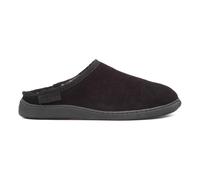 Hush Puppies Mens Slippers Black Adults Mule Suede Faux Fur Lining Ashton SIZE