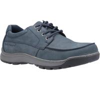 (Blue, 13 (Adults')) Hush Puppies Tucker Leather Men's Navy Nubuck Lace-Up Shoes
