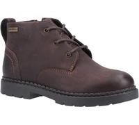 Hush Puppies Mini Presley Leather Boots, Brown, 1 UK Child