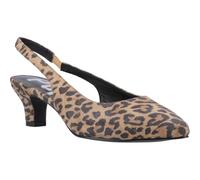 Hush Puppies Women's Shoes Nahla Leather Leopard Pointy Slingback Kitten Heel UK 5