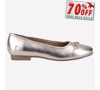 Hush Puppies Naomi Memory Foam Ballet Womens Shoes | Ballet Shoes | Rose Gold | UK Size 3