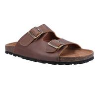 Hush Puppies Nash Slider Leather Mens Brown Sandals - Size UK 10
