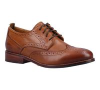 Hush Puppies Natalia Leather WoMens Tan Brogues Shoes - Size UK 3