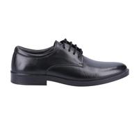Hush Puppies Neal Mens Leather Lace Up Designer Formal Fashion Shoes Black