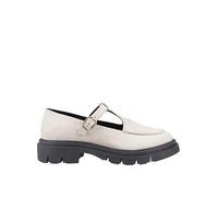 Hush Puppies Nella T-Bar Suede Women's Cream Shoes - UK 4 / EU 37 / US 6