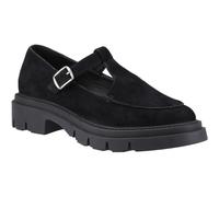 Hush Puppies Nella T-Bar Suede Womens Black Shoes - Size UK 7