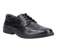 Hush Puppies Nolan Leather Mens Black Brogues Shoes - Size UK 11