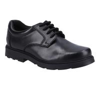 Hush Puppies Oliver Leather Youth Boy's Black Shoes UK 10