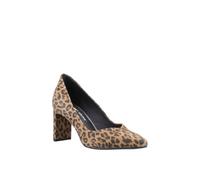 (Brown, 6 (Adults')) Hush Puppies Olivia Suede Women's Leopard Round Court Shoes