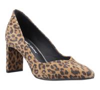 (Brown, 6 (Adults')) Hush Puppies Olivia Suede Women's Leopard Round Court Shoes