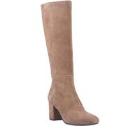 Hush Puppies Oprah Suede Long Leather Women's Mocha Heeled Knee High Boots - UK 8
