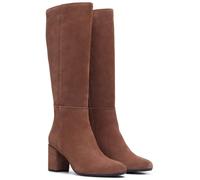 Hush Puppies Oprah Suede Long Leather Women's Mocha Heeled Knee High Boots - UK 5