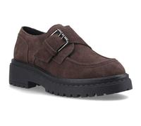 Hush Puppies Orla Monk Leather Women's Chocolate Loafers - UK 6