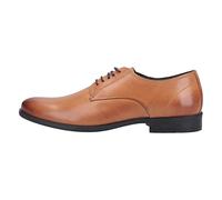 Hush Puppies Mens Oscar Clean Toe Lace Up Shoe - Tan Leather - Size UK 8