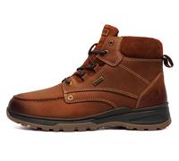 Hush Puppies Palmer Waterproof Men's Leather Boots | Slip On Shoes | Dark Tan | UK Size 12