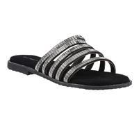 Hush Puppies Paris Slide Suede Women's Black/Silver Sandals