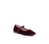 Hush Puppies Pasha Velvet Ballerina In Wine Wine