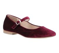 Hush Puppies Pasha Velvet WoMens Bordeaux Shoes - Red - Size UK 3