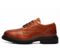 Hush Puppies Pearce Men's Waterproof Leather Shoes Men's Trainers, Size 10 In Tan