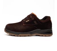 Hush Puppies PELE Mens Leather Shoes Brown Nubuck - UK 7