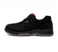 Hush Puppies Pele Mens Nubuck Leather Waterproof Memory Foam Outdoor Shoes Black