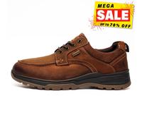 Hush Puppies Percy Mens Waterproof Leather Comfort Memory Foam Casual Work Shoes