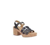 Hush Puppies Poppy Fisherman Ladies Heeled Sandals Buckle Black Women's