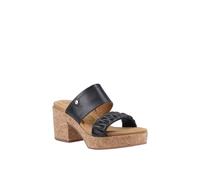 Hush Puppies Poppy Ruched Slide In Black Black
