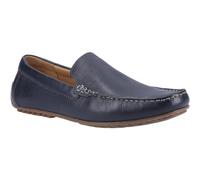 Hush Puppies Ralph Leather Mens Navy Boat Shoes - Size UK 12
