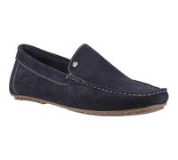 Hush Puppies Ralph Suede Leather Mens Navy Loafers - Size UK 10