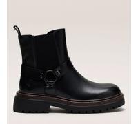 Hush Puppies Raye Buckle Boot BLACK LEATHER SIZE 3