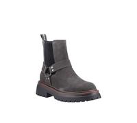 Hush Puppies Raye Buckle Boot Suede In Charcoal Charcoal