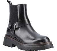 Hush Puppies Raye Leather Women's Black Leather Flat Chelsea Boots - UK 4 / EU 37 / US 6