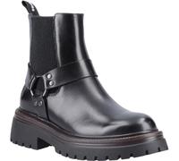 Hush Puppies Raye Leather Women's Black Leather Flat Chelsea Boots - UK 6