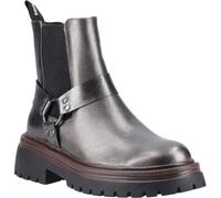 Hush Puppies Raye Leather Women's Pewter Flat Chelsea Boots - UK 7