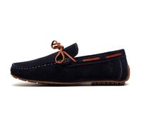 Hush Puppies Reuben Mens Suede Leather Boat Shoes Casual Formal Loafers Navy