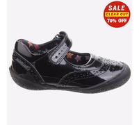 Hush Puppies Rina Junior Kids Girls Patent School Shoes Black