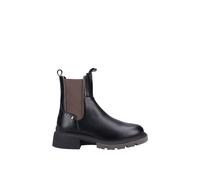 Hush Puppies Rita Chelsea Boot Leather Womens - Black - Size UK 6