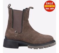 Hush Puppies Rita Chelsea Boot Leather Womens - Brown - Size UK 3