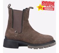 Hush Puppies Rita Chelsea Boot Leather Womens - Brown - Size UK 3