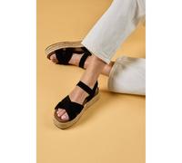 Hush Puppies Rosa Rafia Sandal In Black Black