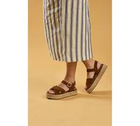 Hush Puppies Rosa Rafia Sandal In Tan Tan