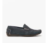 Hush Puppies Mens Roscoe Leather Slip On Loafer Shoes - Navy Nubuck Leather - Size 10 (UK Shoe)