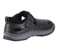 Hush Puppies Rucker Leather Men's Black Sandals - UK 11 / EU 45 / US 12