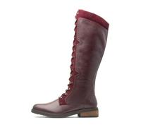 Hush Puppies RUDY Womens Leather Tall Boots Dark Red - UK 3