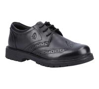 Hush Puppies SALLY SENIOR 2 Leather Girls's Black Brogues - Size UK 8