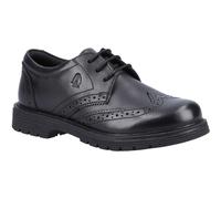 Hush Puppies SALLY SENIOR Leather Girls's Black Brogues - UK 4 / EU 37 / US 4.5