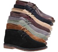 Hush Puppies Samuel Mens Desert Chukka Leather Comfort Ankle Boots - Navy - UK 9 / EU 43