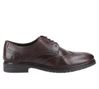 Hush Puppies Santiago Memory Foam Mens Shoes - Brown Leather - Size UK 11